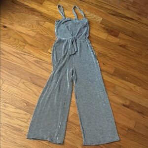 Striped Black and White Jumpsuit